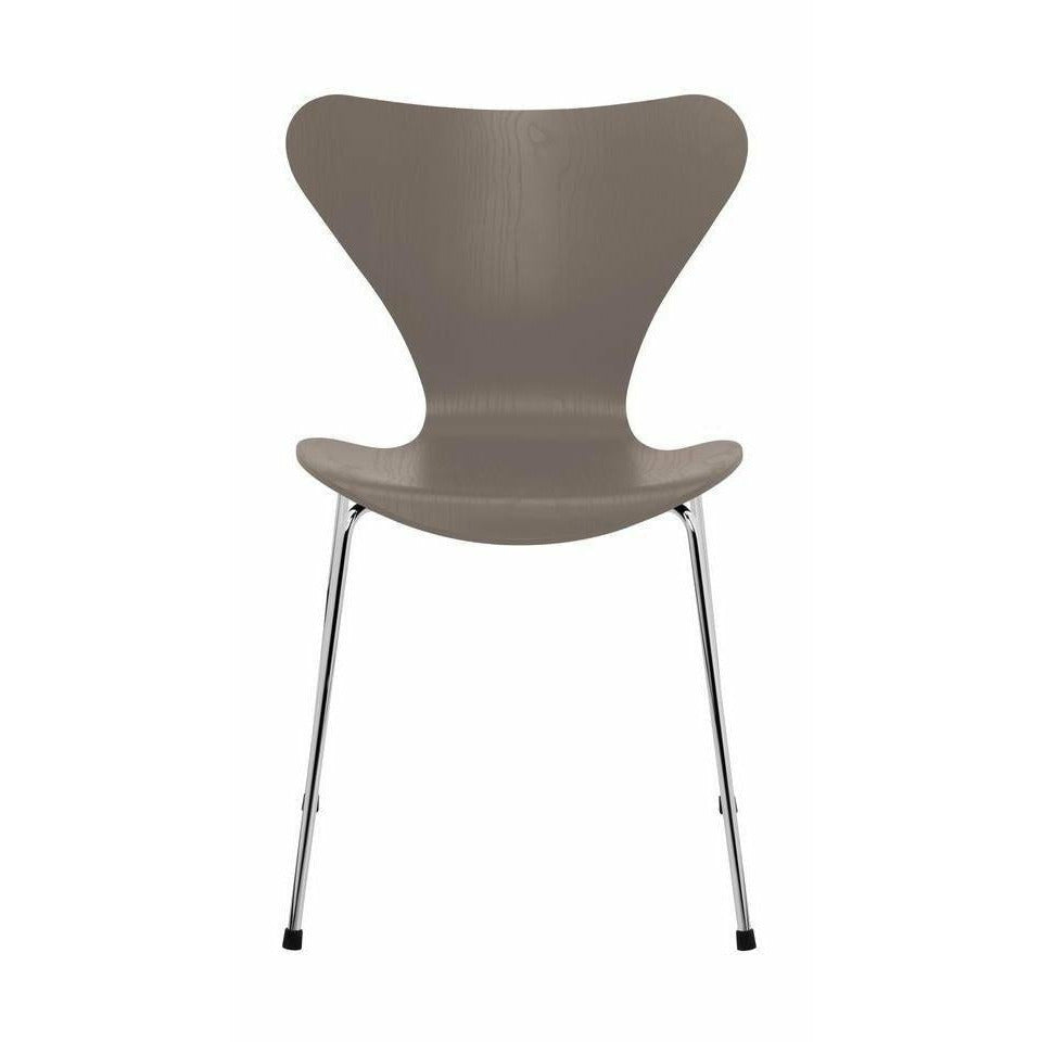 [product_category]-Fritz Hansen Series 7 Chair Colored Ash Deep Clay Bowl, Chromed Steel Base-Fritz Hansen-3107-FARVET-DEEP-FORKROMET-FRI-1