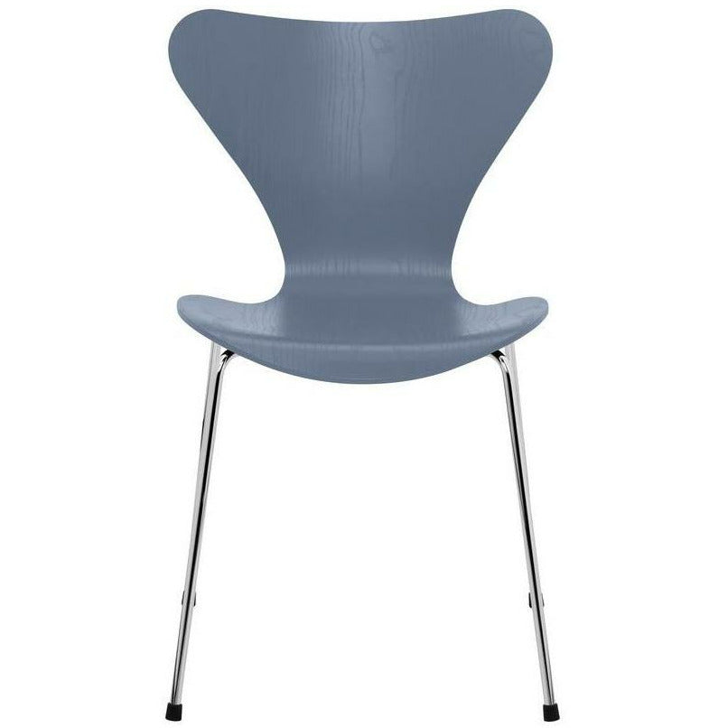 [product_category]-Fritz Hansen Series 7 Chair Dyed Ash Dusk Blue Bowl, Chromed Steel Base-Fritz Hansen-3107-FARVET-DUSK-FORKROMET-FRI-1
