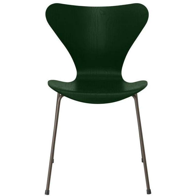 [product_category]-Fritz Hansen Series 7 Chair Dyed Ash Evergreen Bowl, Brown Bronze Base-Fritz Hansen-3107-FARVET-EVERGREEN-BROWN-FRI-1
