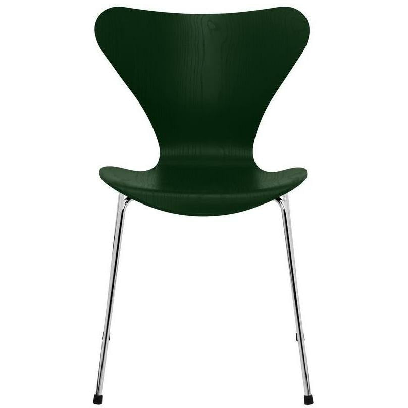 [product_category]-Fritz Hansen Series 7 Chair Dyed Ash Evergreen Bowl, Chromed Steel Base-Fritz Hansen-3107-FARVET-EVERGREEN-FORKROMET-FRI-1