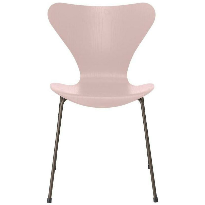 [product_category]-Fritz Hansen Series 7 Chair Dyed Ash Pale Rose Bowl, Brown Bronze Base-Fritz Hansen-3107-FARVET-PALE-BROWN-FRI-1