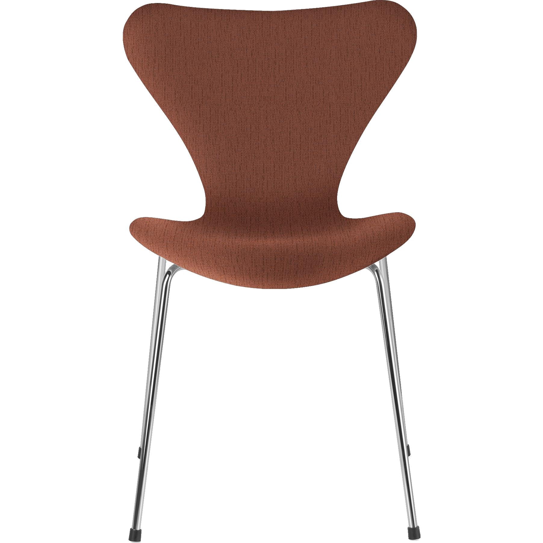 [product_category]-Fritz Hansen Series 7 Chair Full Upholstery Fabric Christianshavn, Beige/Orange-Fritz Hansen-3107-FulUph-Chris-1133-FRI-1