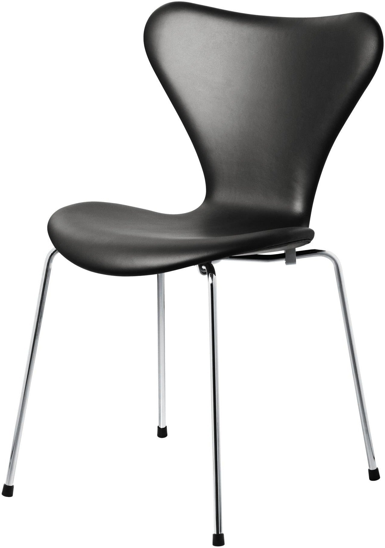 [product_category]-Fritz Hansen Series 7 Chair Full Upholstery Leather, Essential Black-Fritz Hansen-3107-essential black/fully upholstered-FRI-1