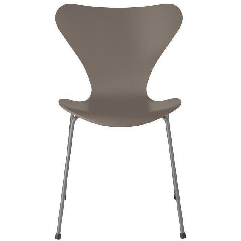 [product_category]-Fritz Hansen Series 7 Chair Lacquered Deep Clay Bowl, Silver Grey Base-Fritz Hansen-3107-LAKERET-DEEP-SILVER-FRI-1