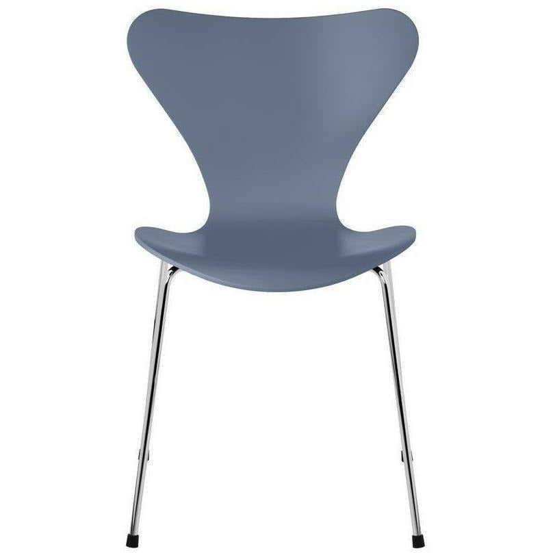 [product_category]-Fritz Hansen Series 7 Chair Lacquered Dusk Blue Shell, Chrome Plated Steel Base-Fritz Hansen-3107-LAKERET-DUSK-FORKROMET-FRI-1