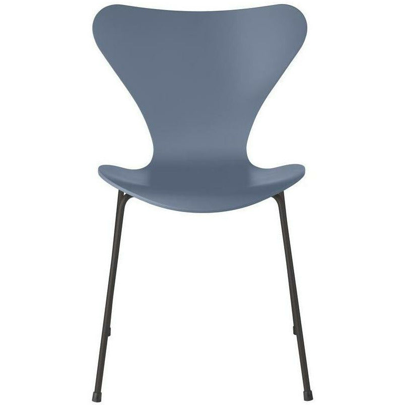 [product_category]-Fritz Hansen Series 7 Chair Lacquered Dusk Blue Shell, Warm Graphite Base-Fritz Hansen-3107-LAKERET-DUSK-WARM-FRI-1