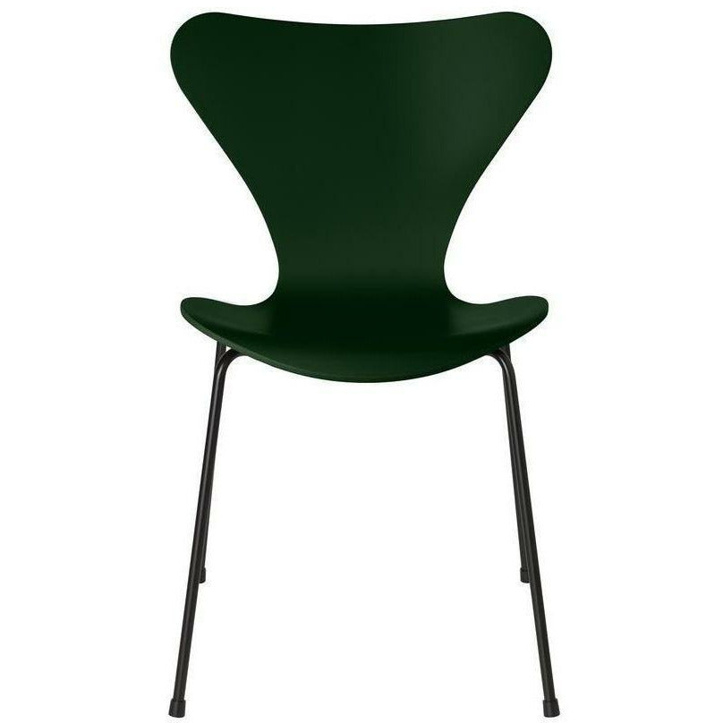 [product_category]-Fritz Hansen Series 7 Chair Lacquered Evergreen Shell, Black Base-Fritz Hansen-3107-LAKERET-EVERGREEN-SORT-FRI-1
