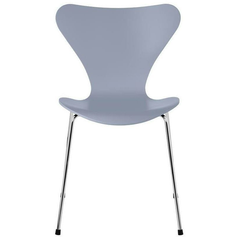 [product_category]-Fritz Hansen Series 7 Chair Lacquered Lavender Blue Bowl, Chrome Plated Steel Base-Fritz Hansen-3107-LAKERET-LAVENDER-FORKROMET-FRI-1