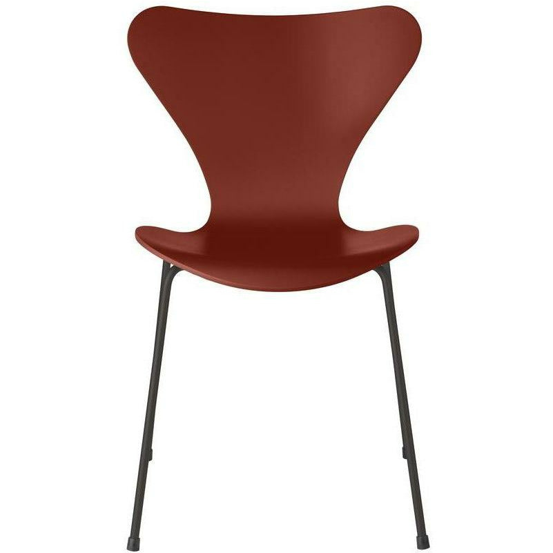 [product_category]-Fritz Hansen Series 7 Chair Lacquered Venetian Red Shell, Warm Graphite Base-Fritz Hansen-3107-LAKERET-VENETIAN-WARM-FRI-1