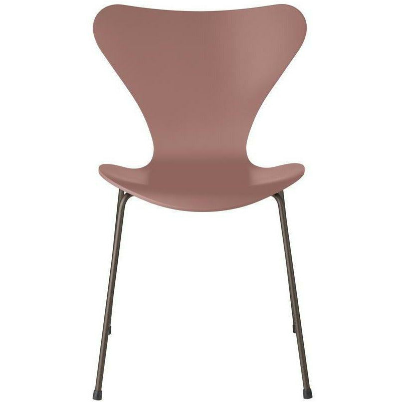 [product_category]-Fritz Hansen Series 7 Chair Lacquered Wild Rose Bowl, Brown Bronze Base-Fritz Hansen-3107-LAKERET-WILD-BROWN-FRI-1