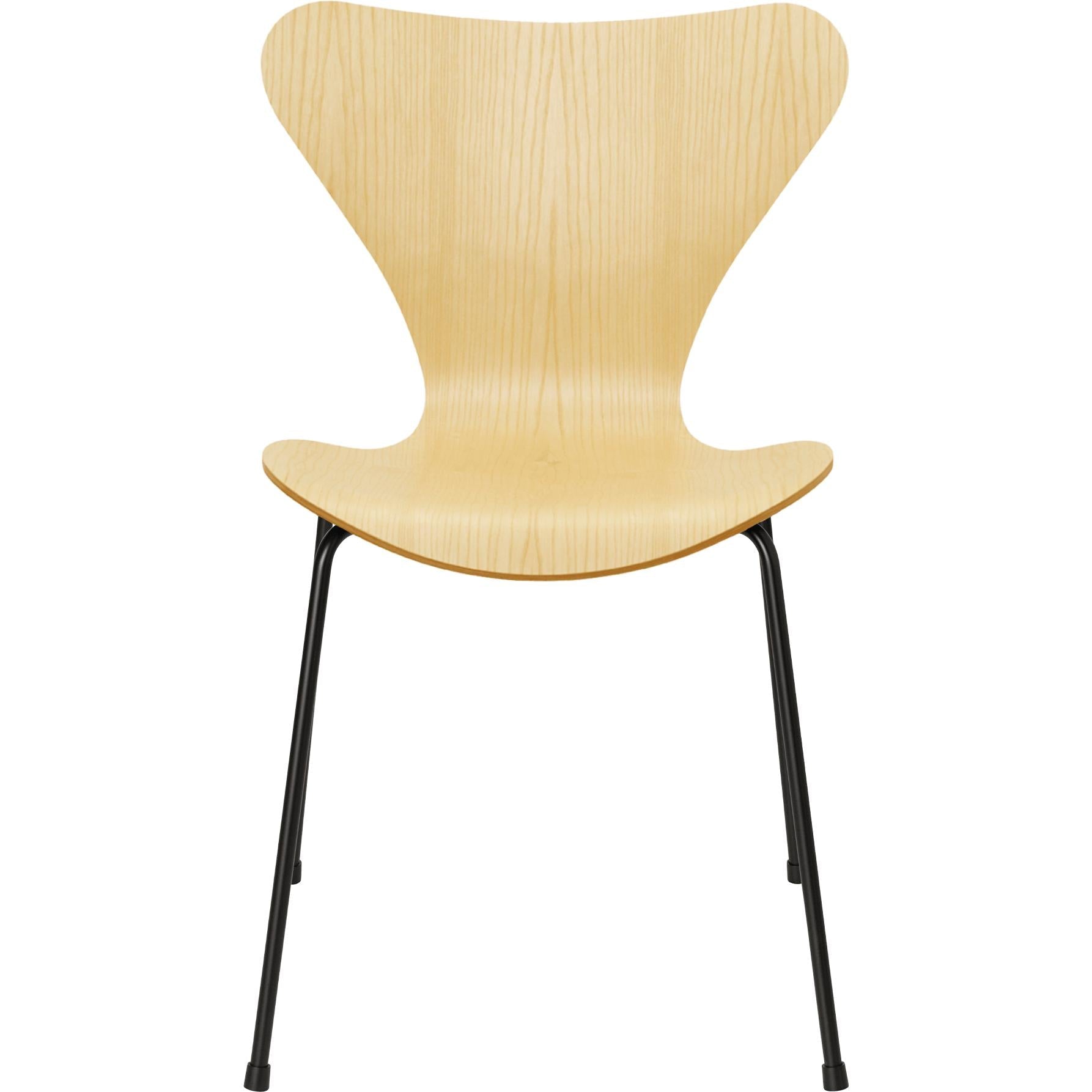 [product_category]-Fritz Hansen Series 7 Chair Veneer Ash Bowl, Black Base-Fritz Hansen-3107-Finer-Ash-Black-FRI-1