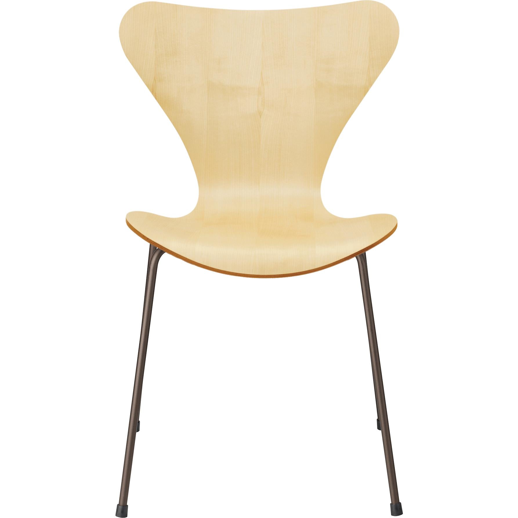 [product_category]-Fritz Hansen Series 7 Chair Veneer Maple Bowl, Brown Bronze Base-Fritz Hansen-3107-Finer-Maple-Bronze-FRI-1