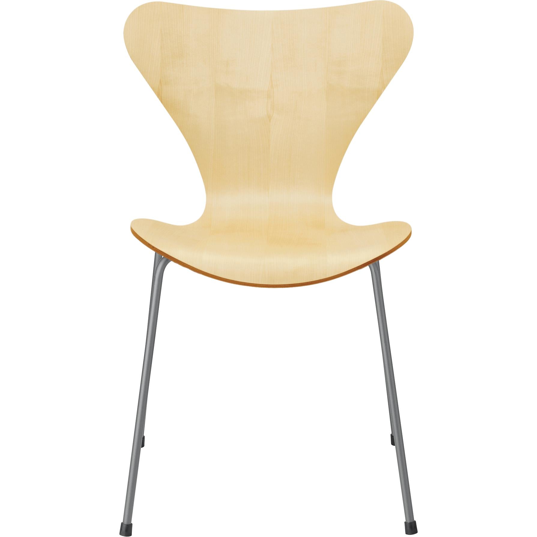 [product_category]-Fritz Hansen Series 7 Chair Veneer Maple Bowl, Silver Grey Base-Fritz Hansen-3107-Finer-Maple-SilverGrey-FRI-1