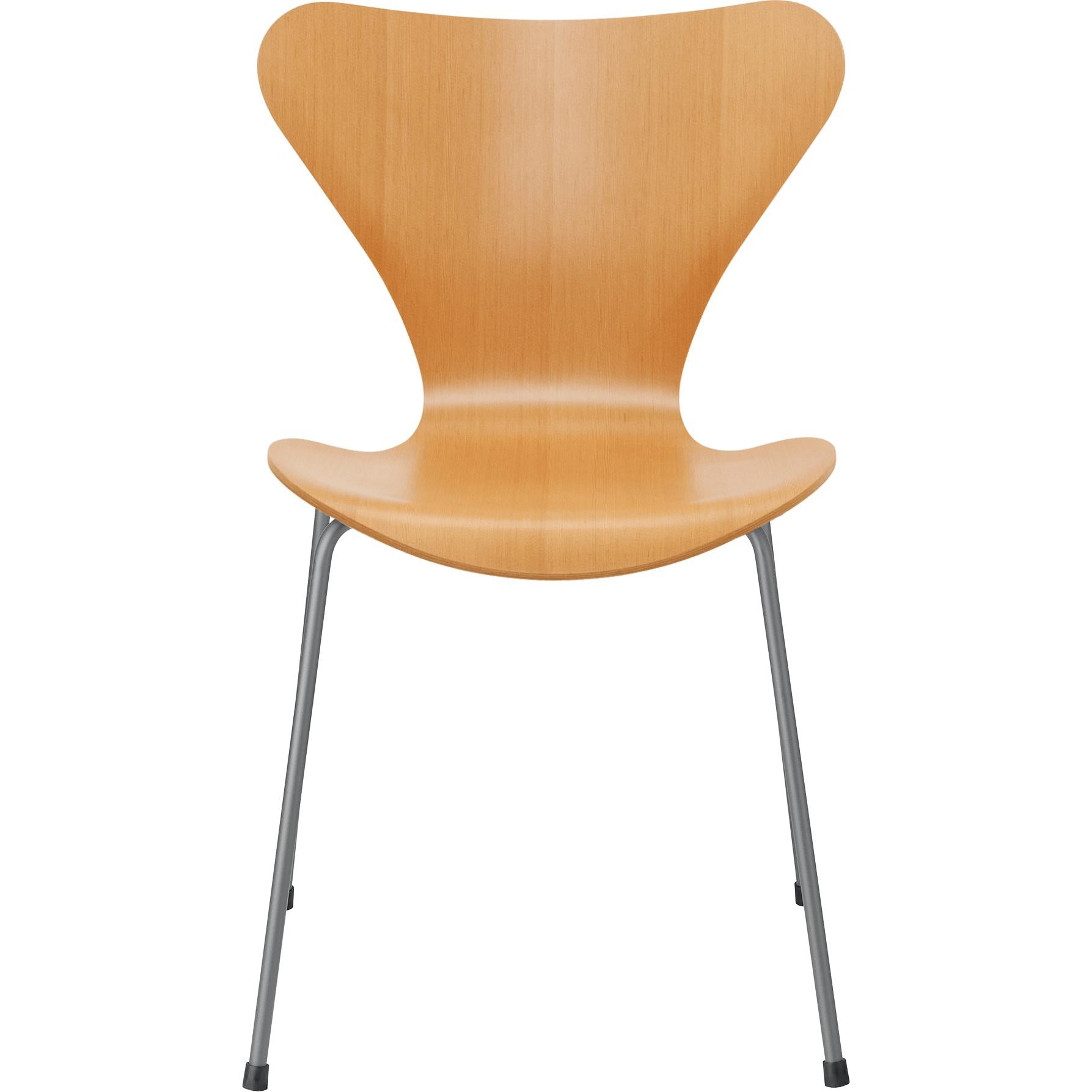 [product_category]-Fritz Hansen Series 7 Chair Veneer Oregon Pine Bowl, Silver Grey Base-Fritz Hansen-3107-Finer-OregonPine-SilverGrey-FRI-1