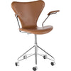 Fritz Hansen Series 7 Otočný křeslo plné čalounění, Grace Walnut