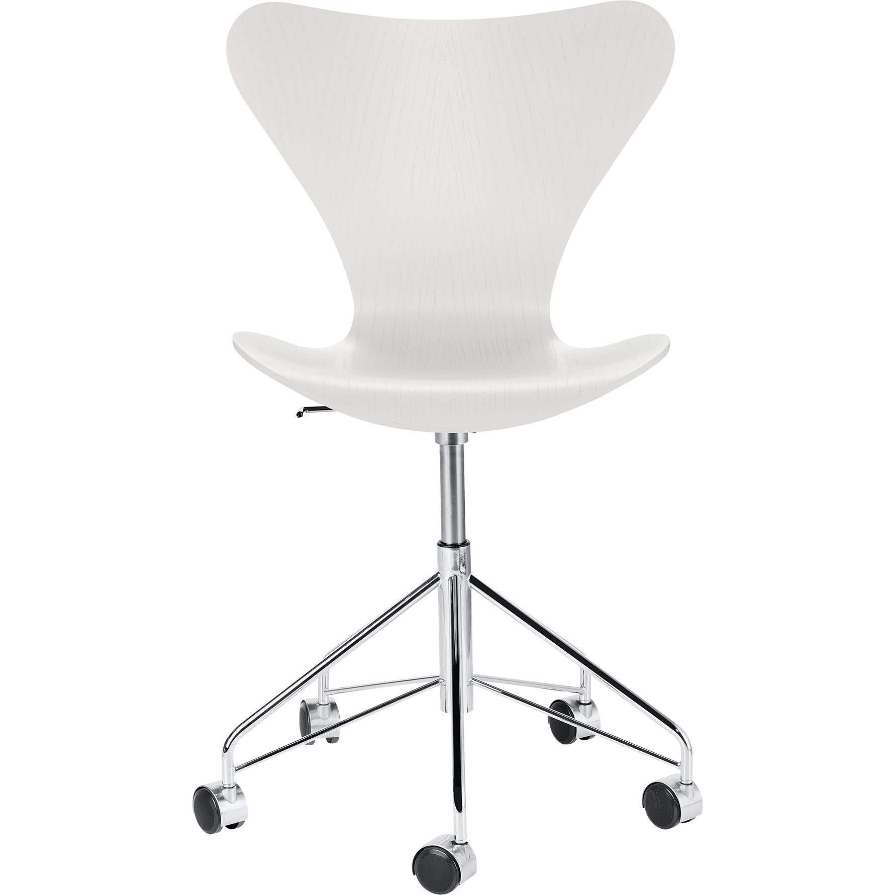 [product_category]-Fritz Hansen Series 7 Swivel Chair Colored Ash, White-Fritz Hansen-3117-105-FRI-1
