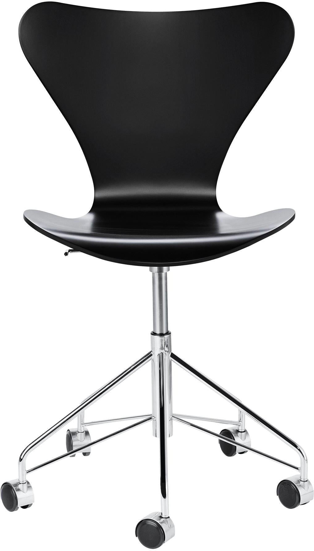 [product_category]-Fritz Hansen Series 7 Swivel Chair Fully Painted, Black-Fritz Hansen-3117-190-FRI-1