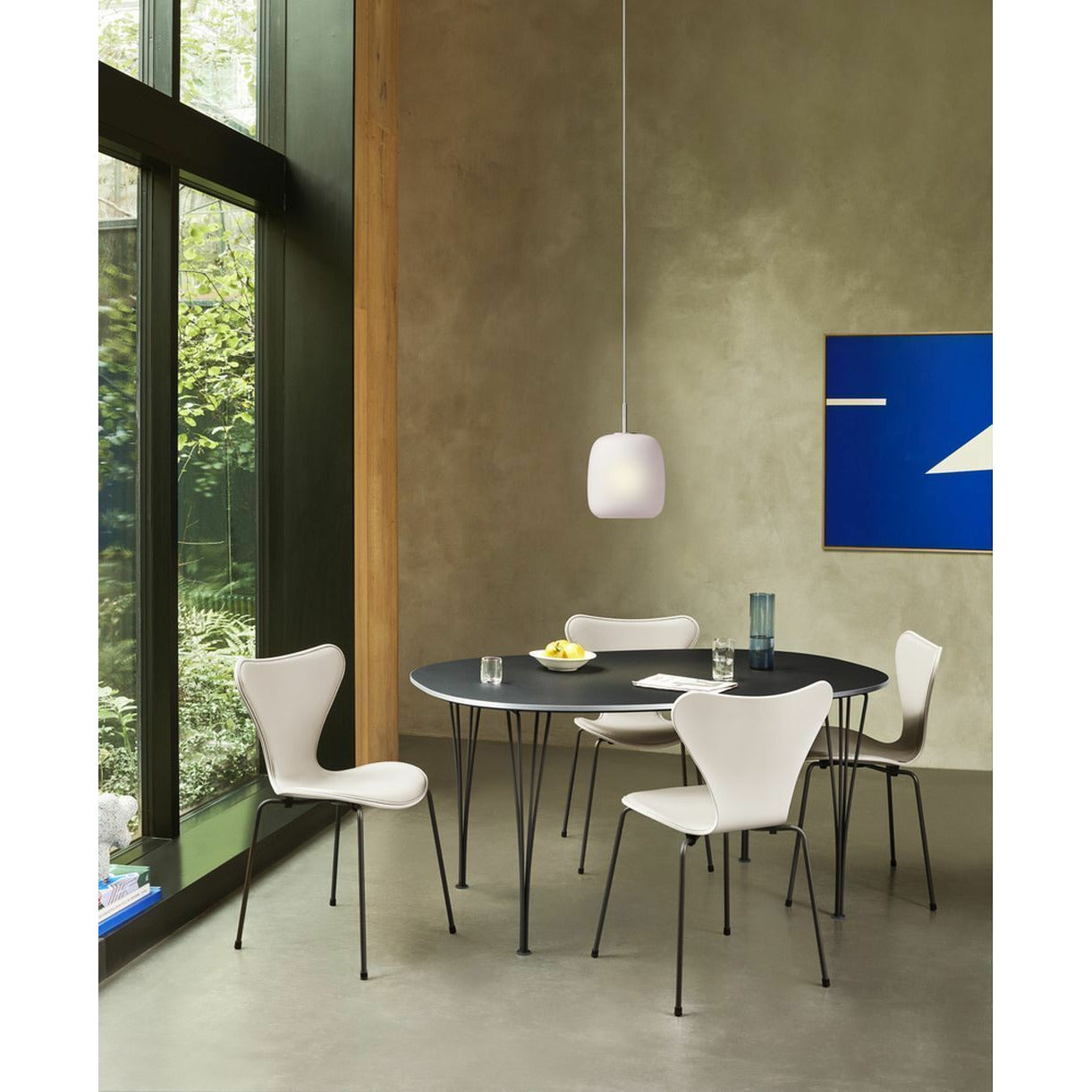 [product_category]-Fritz Hansen Super Ellipse Dining Table 100x150 Cm, White/Warm Graphite-Fritz Hansen-B612-White-Warm-Graphite-150x100x72-FRI-3