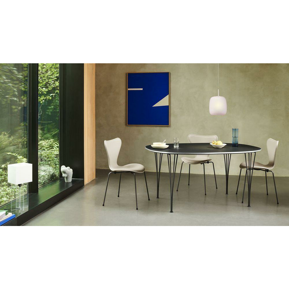 [product_category]-Fritz Hansen Super Ellipse Dining Table 100x150 Cm, White/Warm Graphite-Fritz Hansen-B612-White-Warm-Graphite-150x100x72-FRI-4