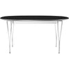 Fritz Hansen Superellipse™ Extendable Table Chrome 100 X170/270 Cm, Brown Ottawa Laminate