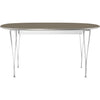 Fritz Hansen Superellipse™ Extendable Table Chrome 100 X170/270 Cm, Grey Bromo Laminate