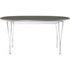 Fritz Hansen Superellipse™ Extendable Table Chrome 100 X170/270 Cm, Grey Efeso Laminate