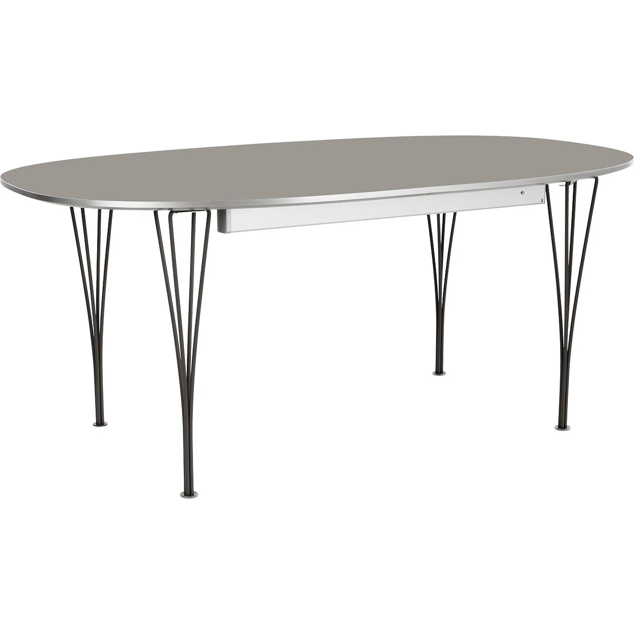 [product_category]-Fritz Hansen Super Ellipse Extendable Table Chrome 100 X170/270 Cm, Walnut Veneer-Fritz Hansen-B620-walnut veneer/chromed-FRI-1