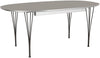 Fritz Hansen Super Elipse Rozšiřitelný tabulka Chrome 120 x180/300 cm, šedý laminát