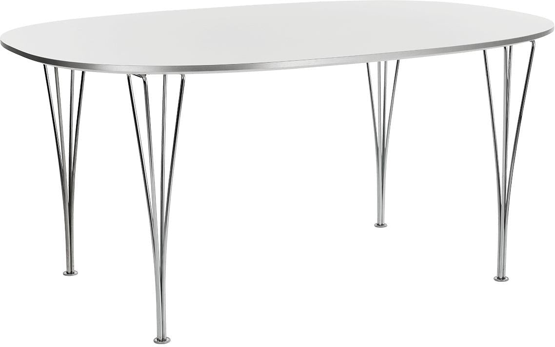 [product_category]-Fritz Hansen Super Ellipse Table 100 X170 Cm, White Laminate-Fritz Hansen-B616-white-FRI-1