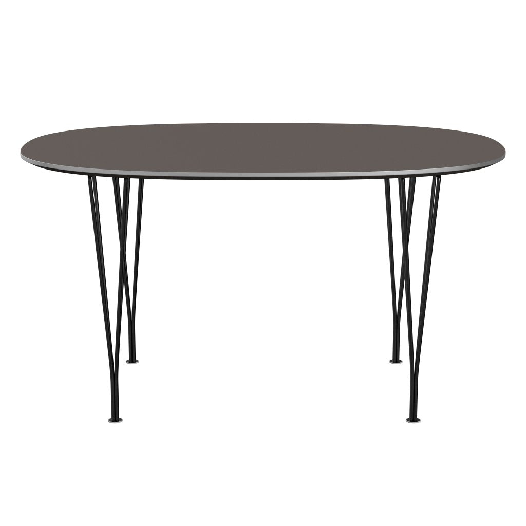 [product_category]-Fritz Hansen Superellipse Dining Table Black/Grey Fenix Laminates, 135x90 Cm-Fritz Hansen-B611-FXGRL-SPAL-DRBL-FRI-1