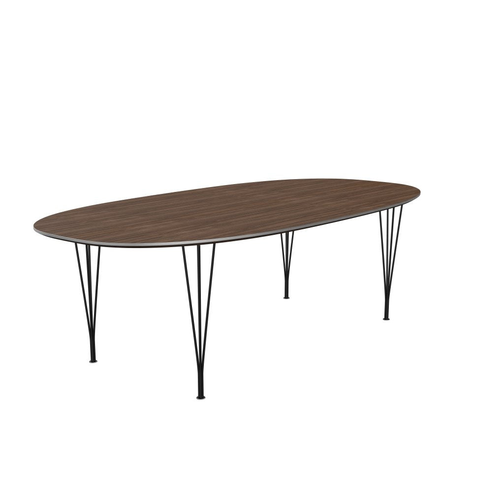 [product_category]-Fritz Hansen Superellipse Dining Table Black/Walnut Veneer, 240x120 Cm-Fritz Hansen-B614-WAL001-SPAL-DRBL-FRI-2