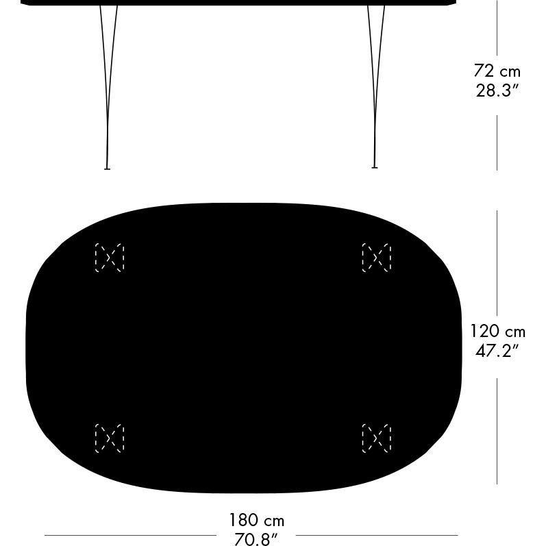 [product_category]-Fritz Hansen Superellipse Dining Table Black/Walnut Veneer With Walnut Table Edge, 180x120 Cm-Fritz Hansen-B613-WAL001-WAL001-DRBL-FRI-5