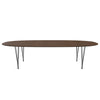 Fritz Hansen Superellipse™ Dining Table Black/Walnut Veneer With Walnut Table Edge, 300x130 Cm