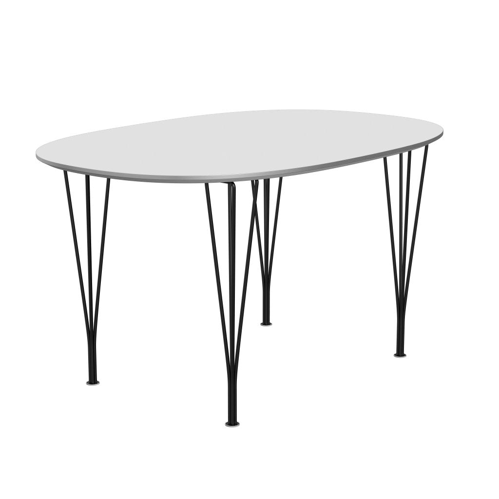 [product_category]-Fritz Hansen Superellipse Dining Table Black/White Fenix Laminates, 135x90 Cm-Fritz Hansen-B611-FXWHL-SPAL-DRBL-FRI-2