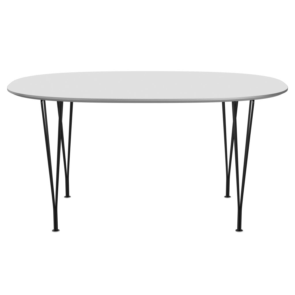 [product_category]-Fritz Hansen Superellipse Dining Table Black/White Fenix Laminates, 150x100 Cm-Fritz Hansen-B612-FXWHL-SPAL-DRBL-FRI-1