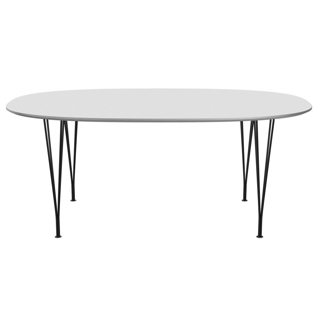[product_category]-Fritz Hansen Superellipse Dining Table Black/White Fenix Laminates, 180x120 Cm-Fritz Hansen-B613-FXWHL-SPAL-DRBL-FRI-1