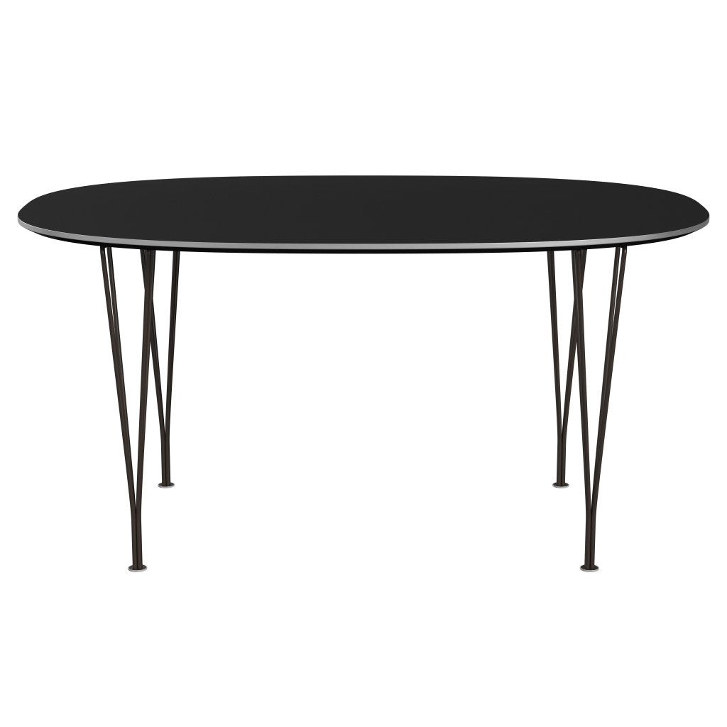 [product_category]-Fritz Hansen Superellipse Dining Table Brown Bronze/Black Fenix Laminates, 150x100 Cm-Fritz Hansen-B612-FXBLL-SPAL-DBPC-FRI-1