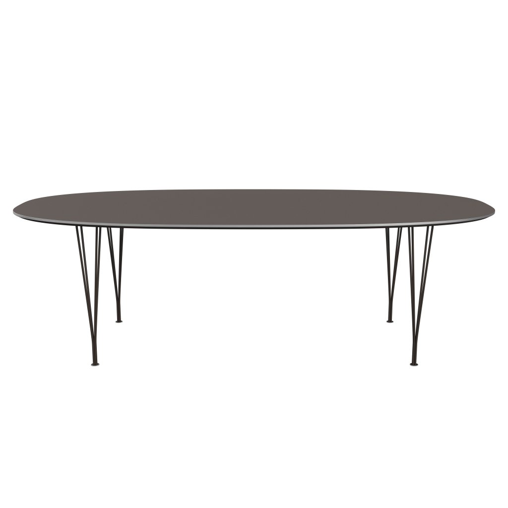 [product_category]-Fritz Hansen Superellipse Dining Table Brown Bronze/Grey Fenix Laminates, 240x120 Cm-Fritz Hansen-B614-FXGRL-SPAL-DBPC-FRI-1