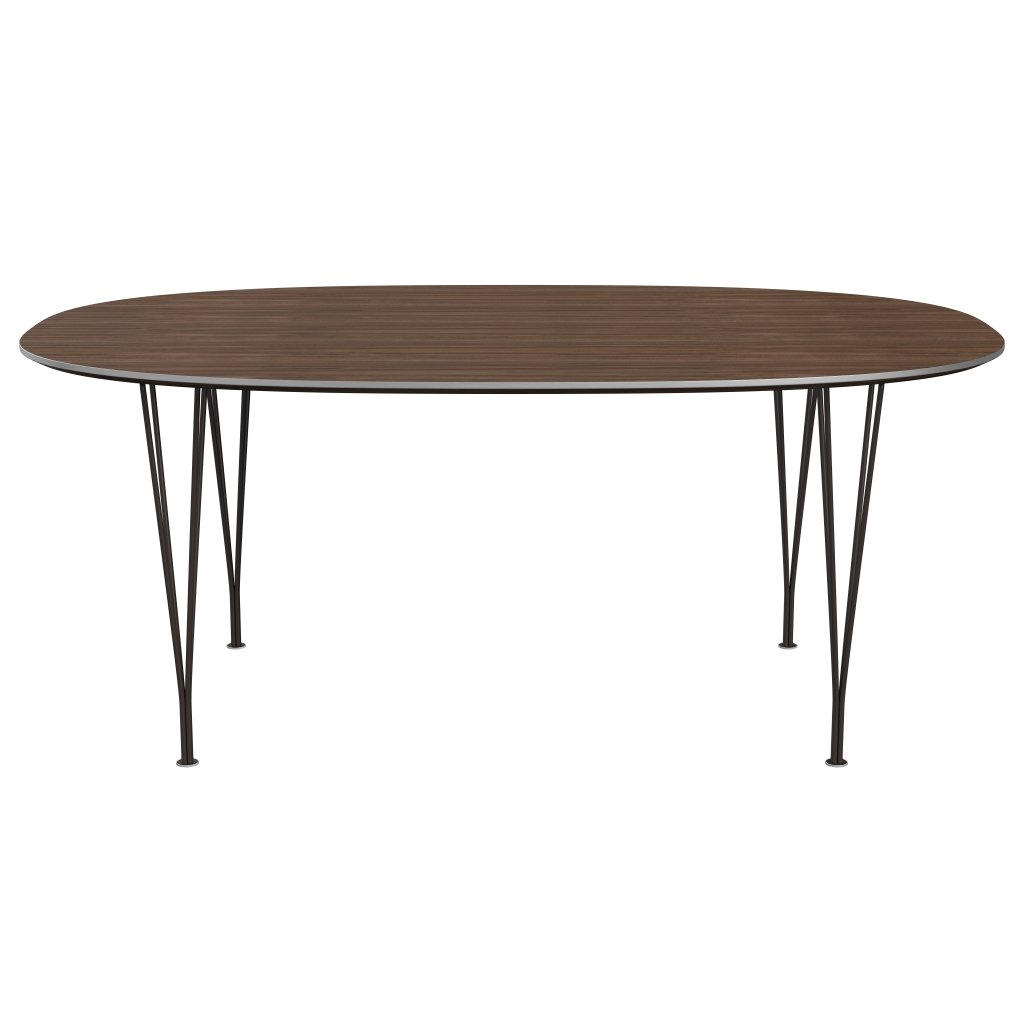 [product_category]-Fritz Hansen Superellipse Dining Table Brown Bronze/Walnut Veneer, 180x120 Cm-Fritz Hansen-B613-WAL001-SPAL-DBPC-FRI-1