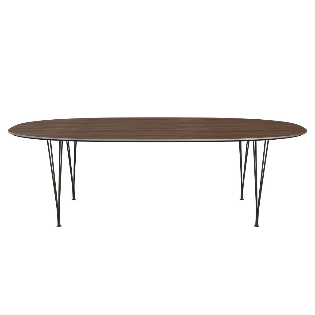 [product_category]-Fritz Hansen Superellipse Dining Table Brown Bronze/Walnut Veneer, 240x120 Cm-Fritz Hansen-B614-WAL001-SPAL-DBPC-FRI-1