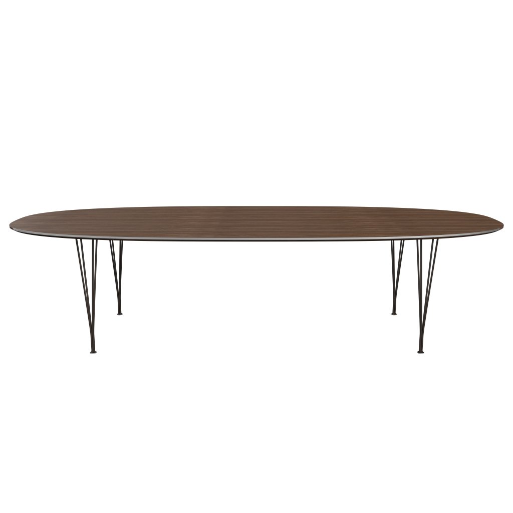 [product_category]-Fritz Hansen Superellipse Dining Table Brown Bronze/Walnut Veneer, 300x130 Cm-Fritz Hansen-B617-WAL001-SPAL-DBPC-FRI-1