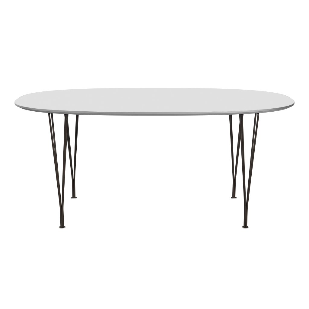 [product_category]-Fritz Hansen Superellipse Dining Table Brown Bronze/White Fenix Laminates, 170x100 Cm-Fritz Hansen-B616-FXWHL-SPAL-DBPC-FRI-1