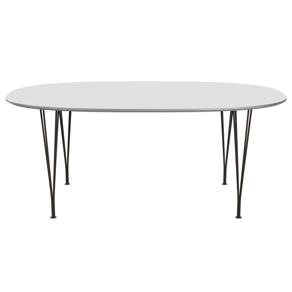 [product_category]-Fritz Hansen Superellipse Dining Table Brown Bronze/White Fenix Laminates, 180x120 Cm-Fritz Hansen-B613-FXWHL-SPAL-DBPC-FRI-1