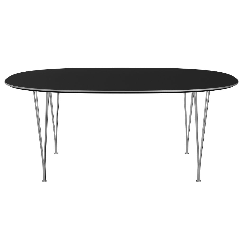 [product_category]-Fritz Hansen Superellipse Dining Table Chrome/Black Fenix Laminates, 180x120 Cm-Fritz Hansen-B613-FXBLL-SPAL-CST-FRI-1