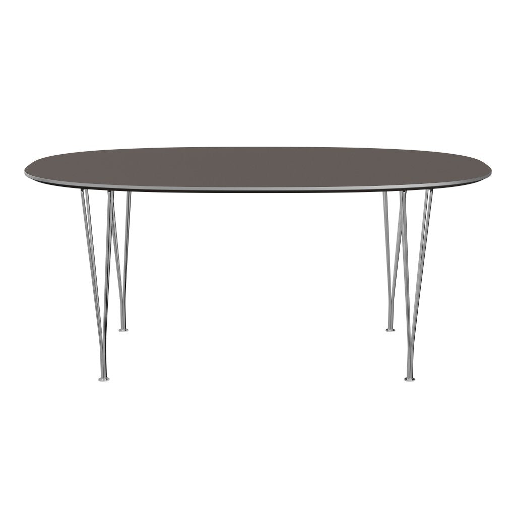 [product_category]-Fritz Hansen Superellipse Dining Table Chrome/Grey Fenix Laminates, 170x100 Cm-Fritz Hansen-B616-FXGRL-SPAL-CST-FRI-1