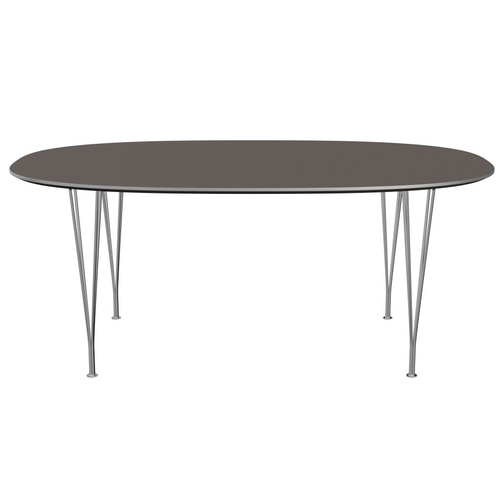 [product_category]-Fritz Hansen Superellipse Dining Table Chrome/Grey Fenix Laminates, 180x120 Cm-Fritz Hansen-B613-FXGRL-SPAL-CST-FRI-1