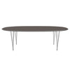 Fritz Hansen Superellipse jídelní stůl Chrome/Grey Fenix ​​Lamináty, 240x120 cm