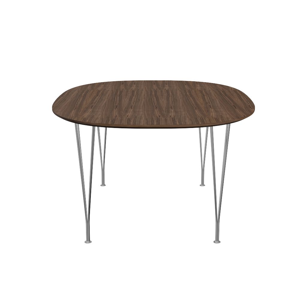 [product_category]-Fritz Hansen Superellipse Dining Table Chrome/Walnut Veneer, 120 X180 Cm-Fritz Hansen-B613-walnut veneer-FRI-2