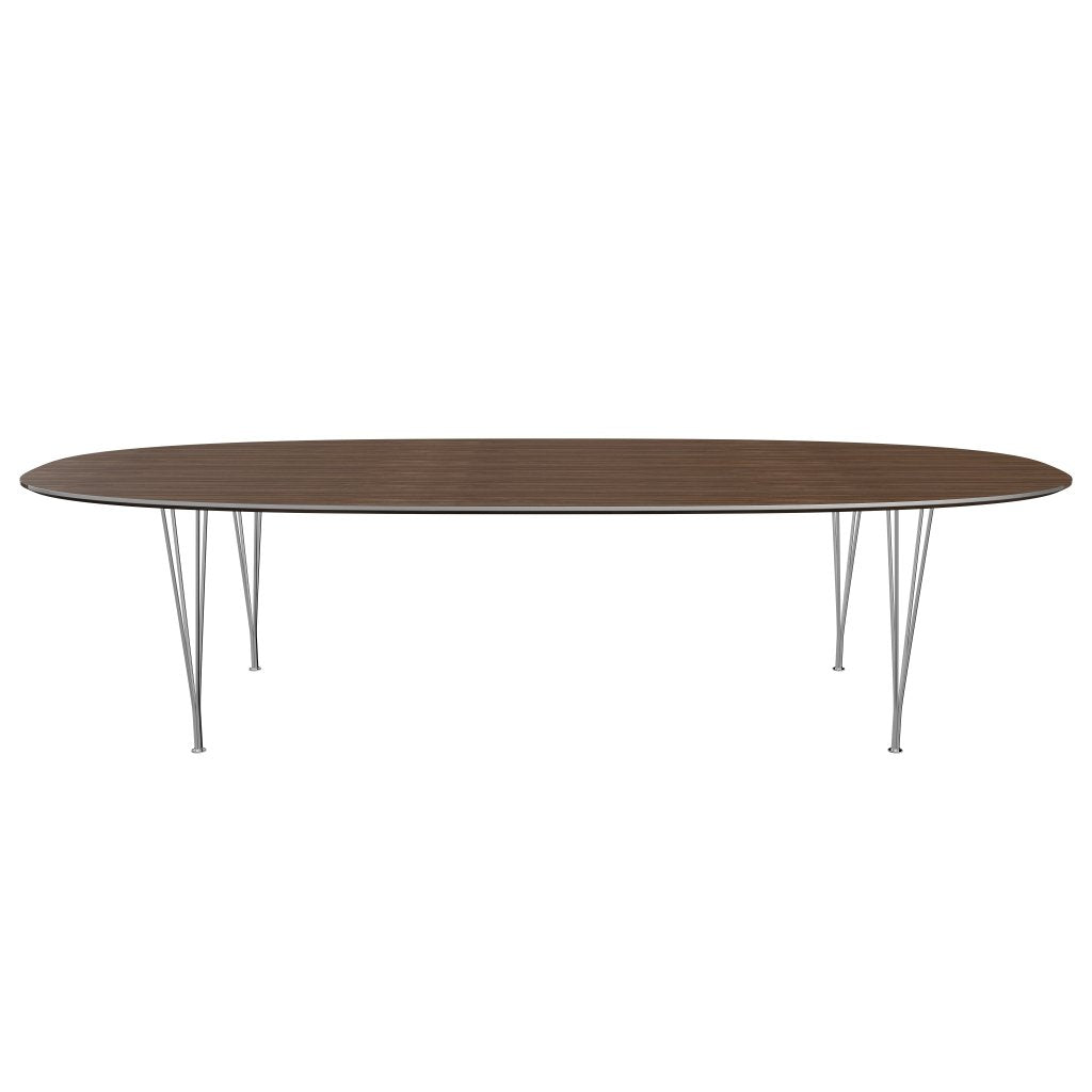 [product_category]-Fritz Hansen Superellipse Dining Table Chrome/Walnut Veneer, 300x130 Cm-Fritz Hansen-B617-WAL001-SPAL-CST-FRI-1