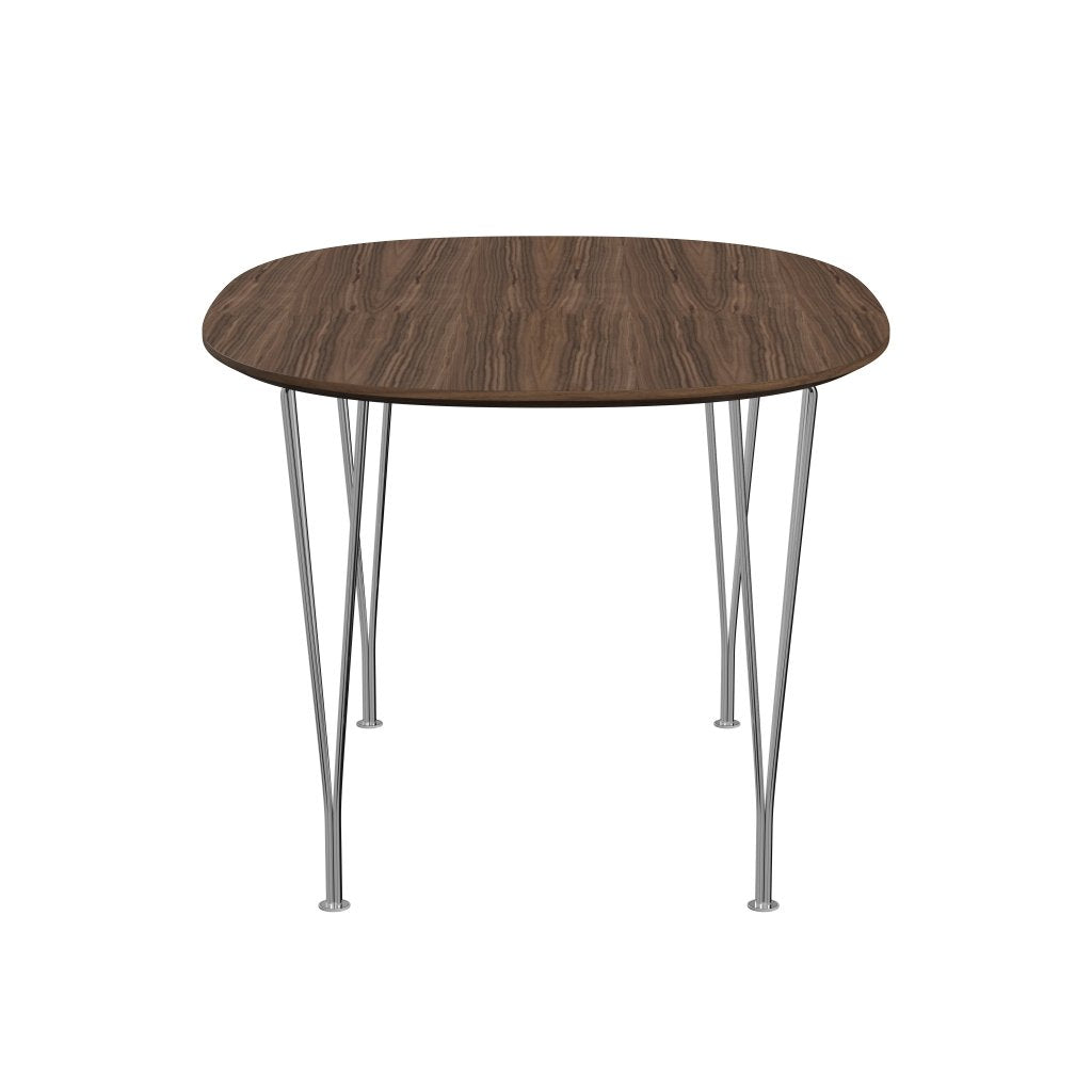[product_category]-Fritz Hansen Superellipse Dining Table Chrome/Walnut Veneer With Walnut Table Edge, 135x90 Cm-Fritz Hansen-B611-WAL001-WAL001-CST-FRI-3